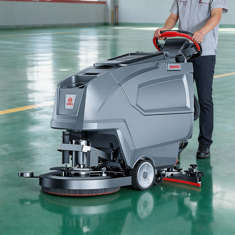 工廠車間環(huán)氧地坪清潔選對設(shè)備！揚子洗地機：重污克星 + 地坪守護者